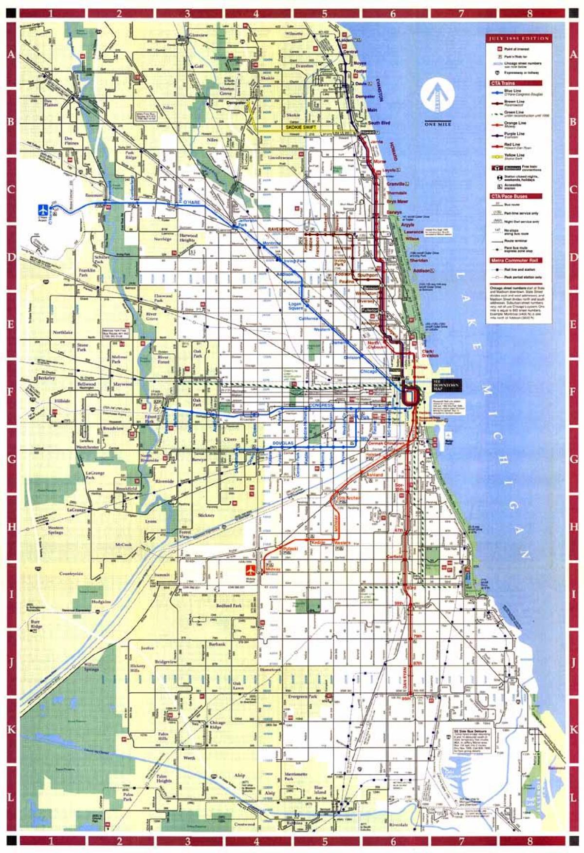 mapa Chicago city limits