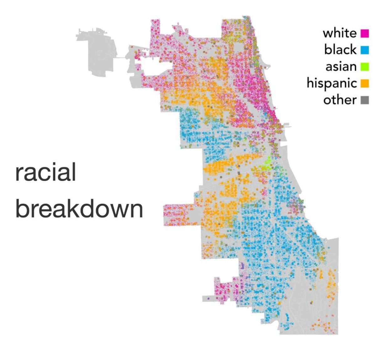 mapa Chicaga etnický původ