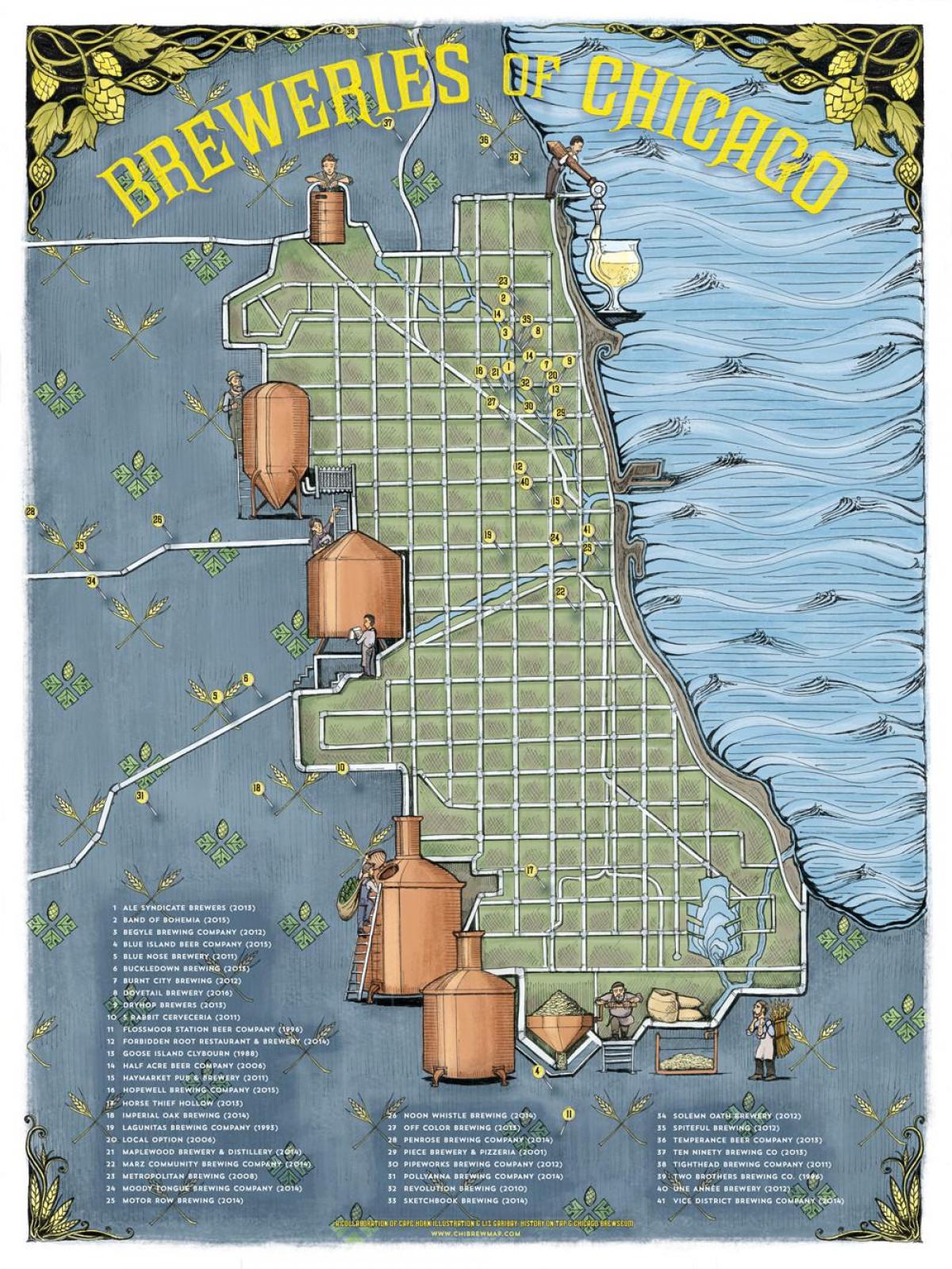 Pivní mapa Chicago