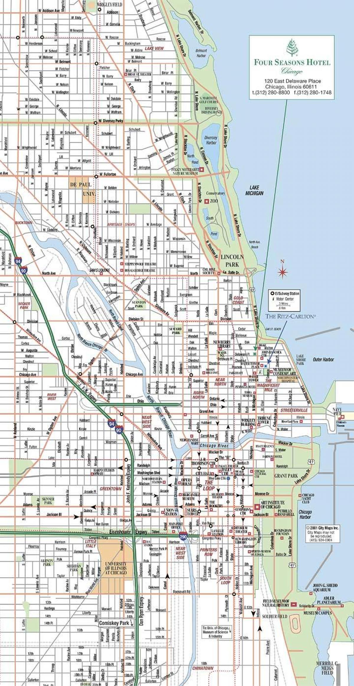 ulice mapa Chicago