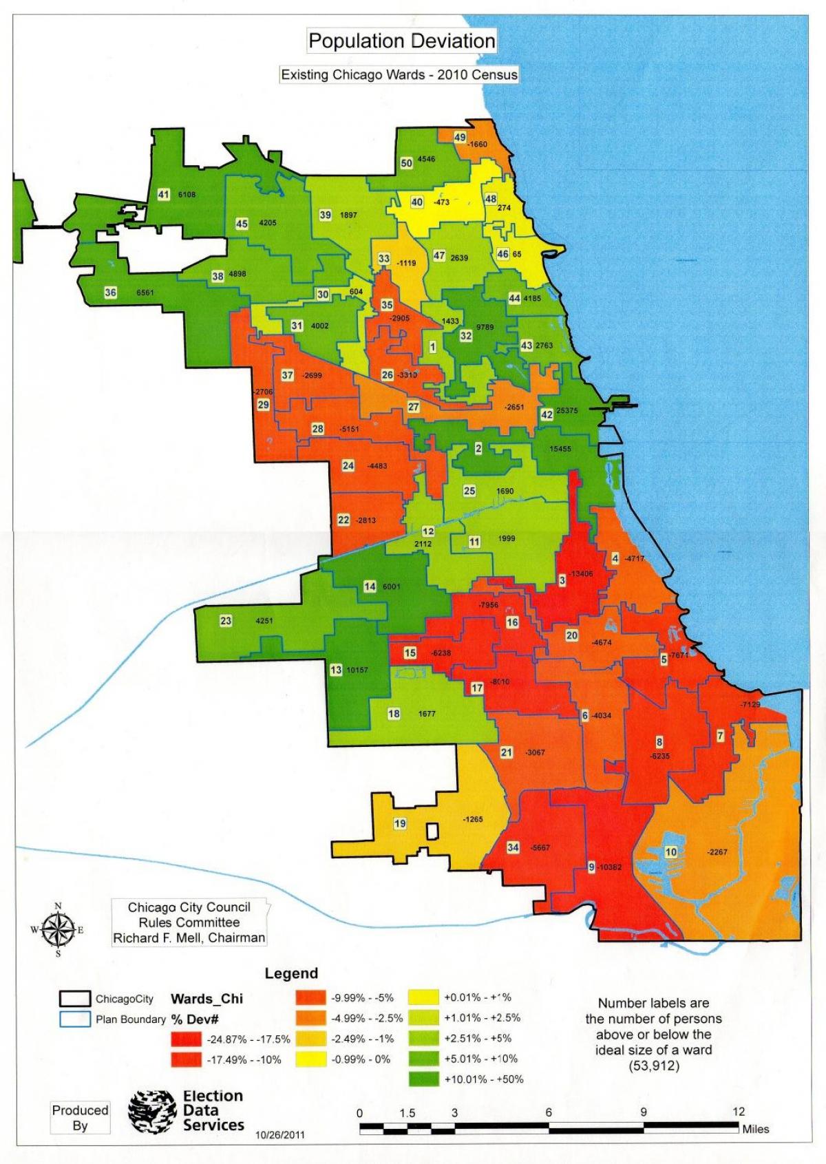 Chicago zóny mapě