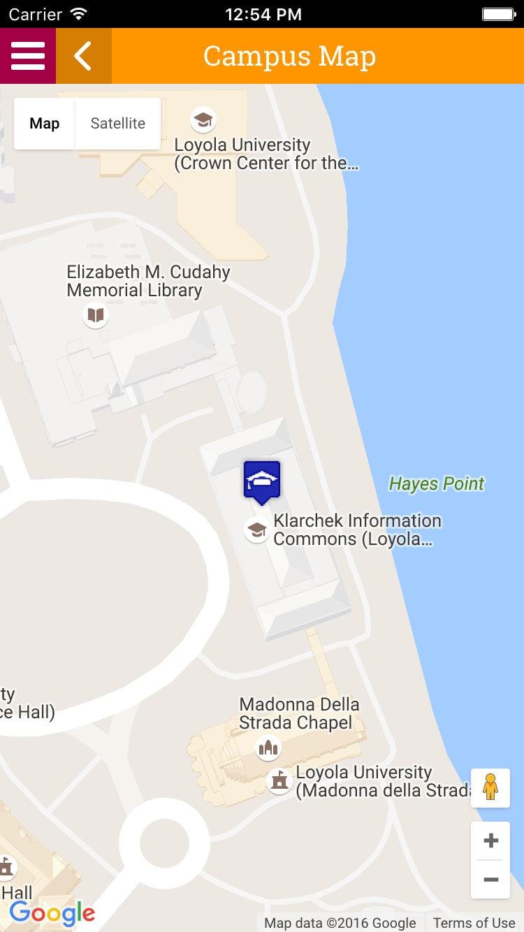 mapa Loyola university Chicago