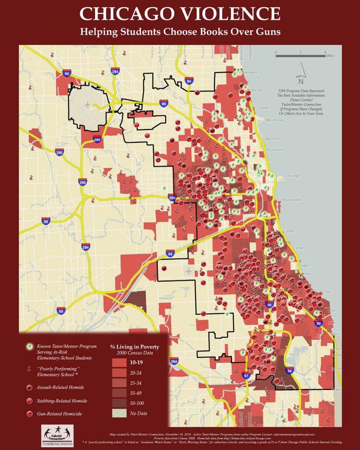 zločin mapa Chicago