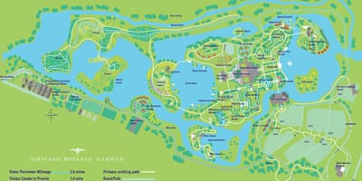Chicago botanic garden mapě
