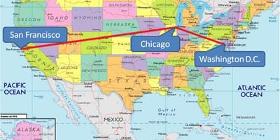 Chicago v USA mapa