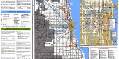 Autobusové linky Chicago mapě