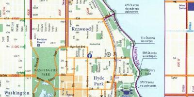 Chicago bike lane mapě