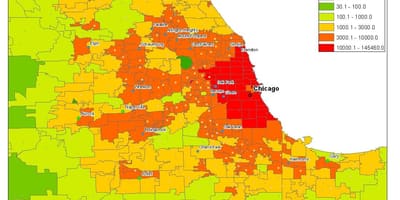 Demografická mapa Chicago