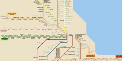 Chicago veřejná doprava mapa