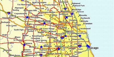 Mapa města Chicago