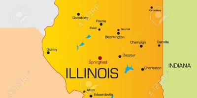 Chicago státní mapa