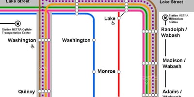 Orange line mapa Chicago