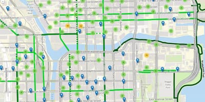 Chicago parkovací zóny mapě
