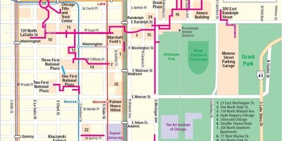 Mapa Chicaga pedway