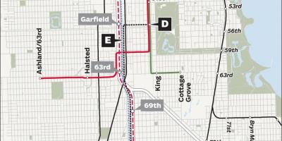 Redline Chicago mapě
