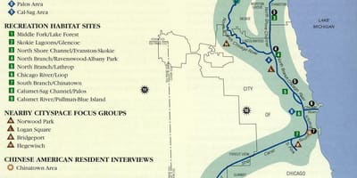 Mapa Chicago river