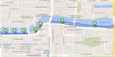 Mapa Chicago riverwalk