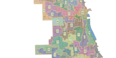 Město Chicago sboru mapě