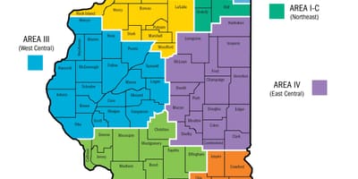 Chicagské veřejné školy mapě