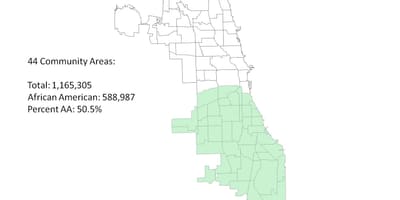 South side Chicago mapě