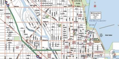 Ulice mapa Chicago