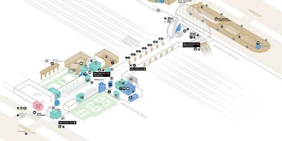 Mapa union station v Chicago