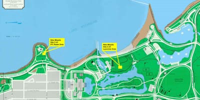 Mapa Jackson park v Chicago