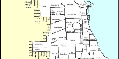 Zónování mapa Chicago