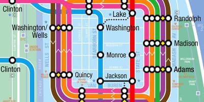 Loop Chicago mapě