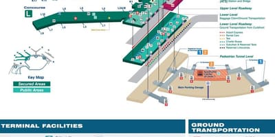 Chicago O ' Hare airport gate mapě