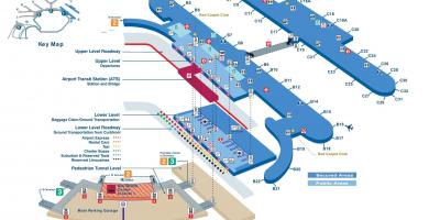 Mapa O Hare terminálu 1