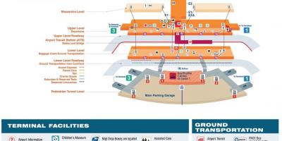 Mapa O Hare terminálu 2
