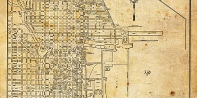 Vintage mapa Chicago